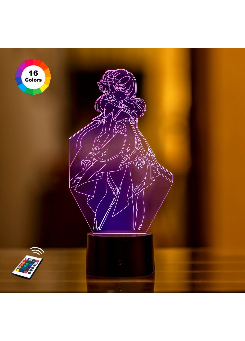 Нічник-світильник 3D GENSHIN IMPACT "Люмін" 26х13 см 3DTOYSLAMP (266419419)