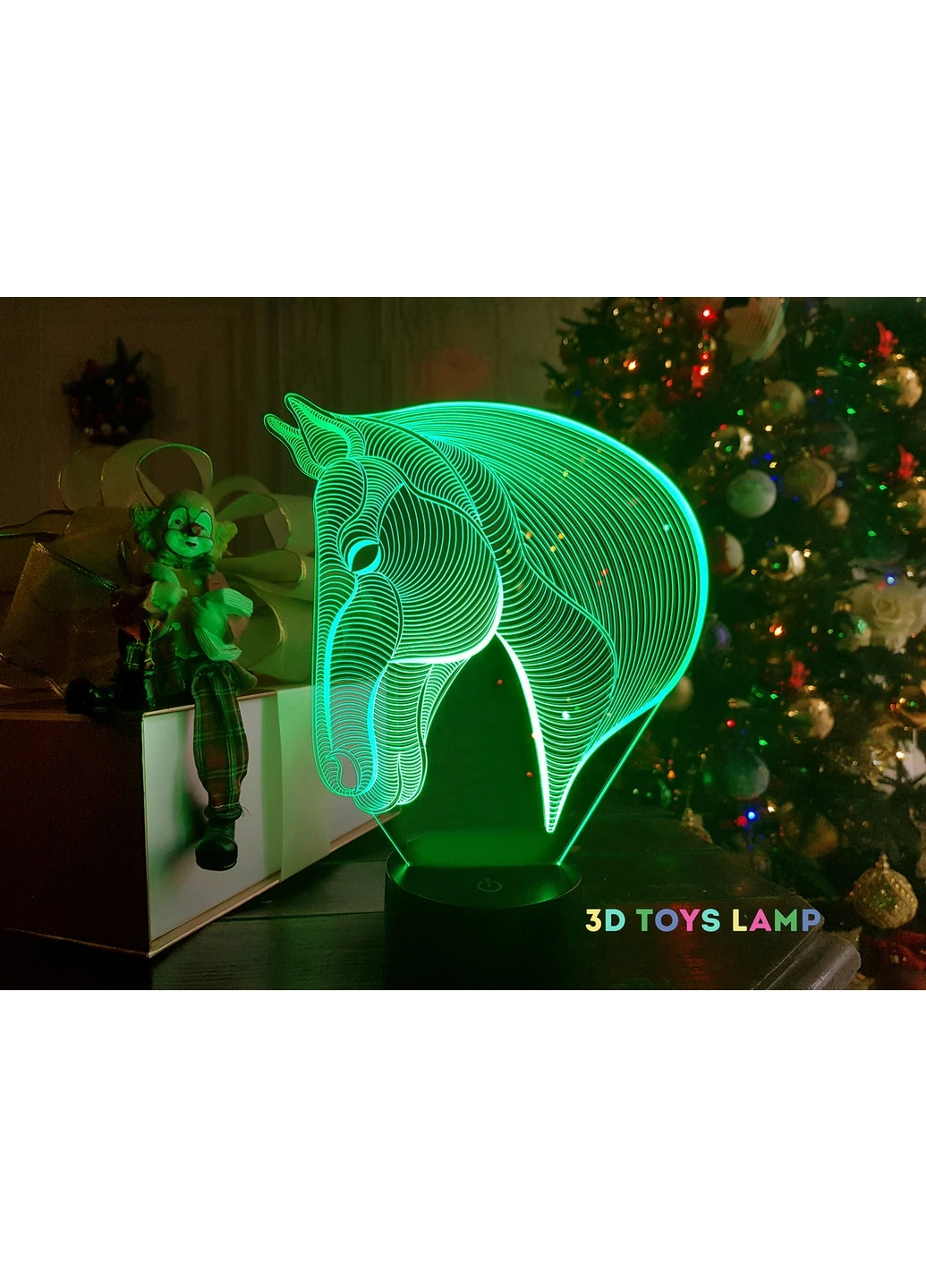 Сменная картинка для ночника-светильника 3D "Лошадка 3" 3DTOYSLAMP (266419828)