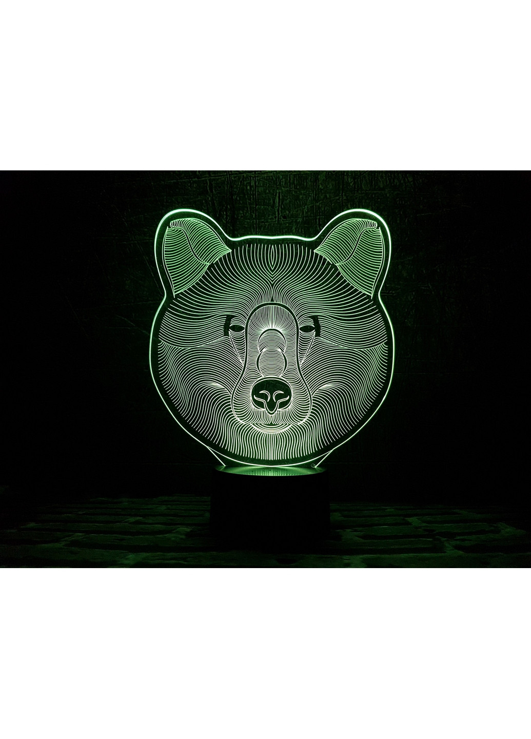 Нічник-світильник 3D "Ведмідь" 24х19 см 3DTOYSLAMP (266419353)