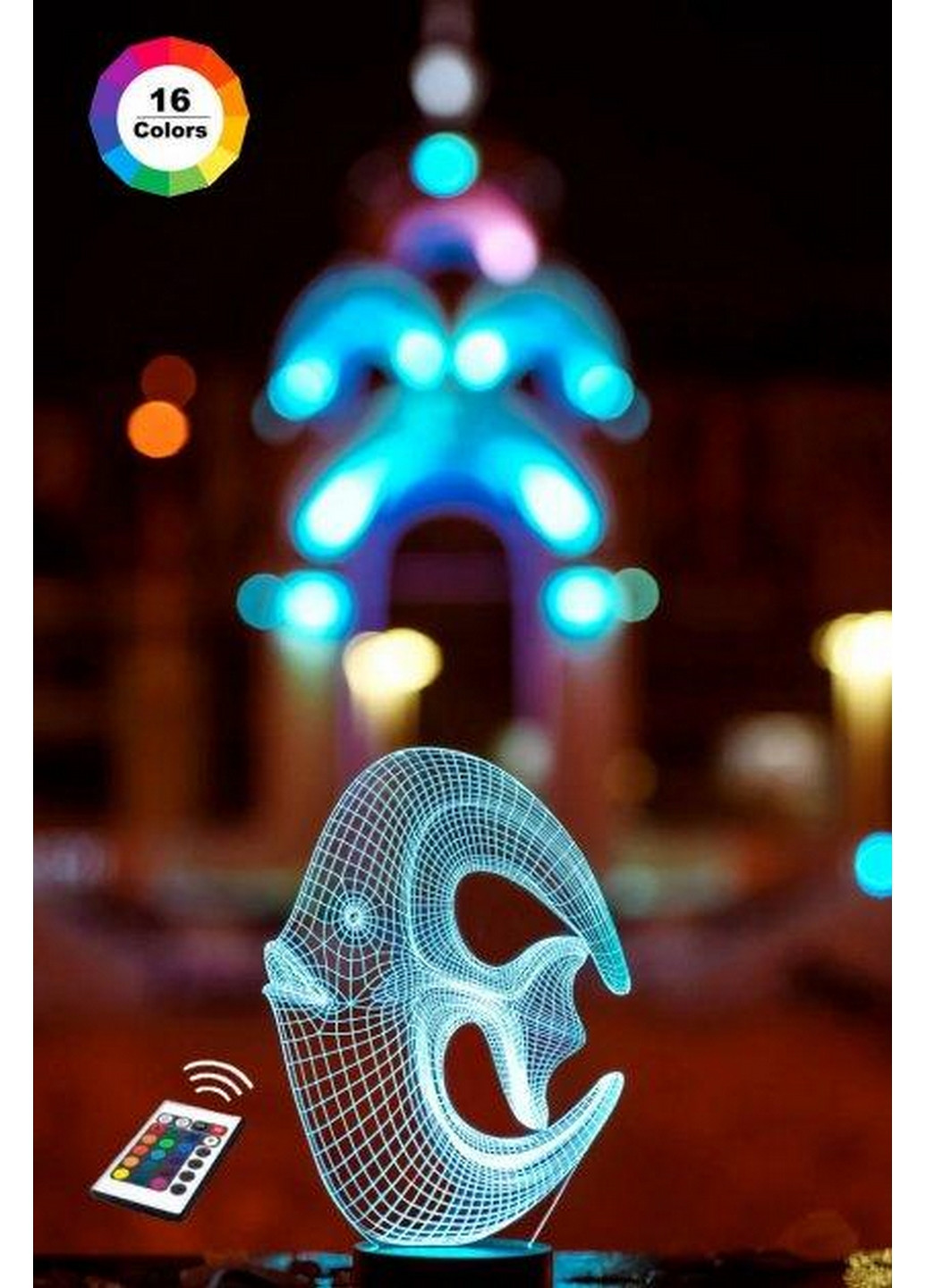 Нічник-світильник 3D "Коралова рибка" 26х17 см 3DTOYSLAMP (266419618)