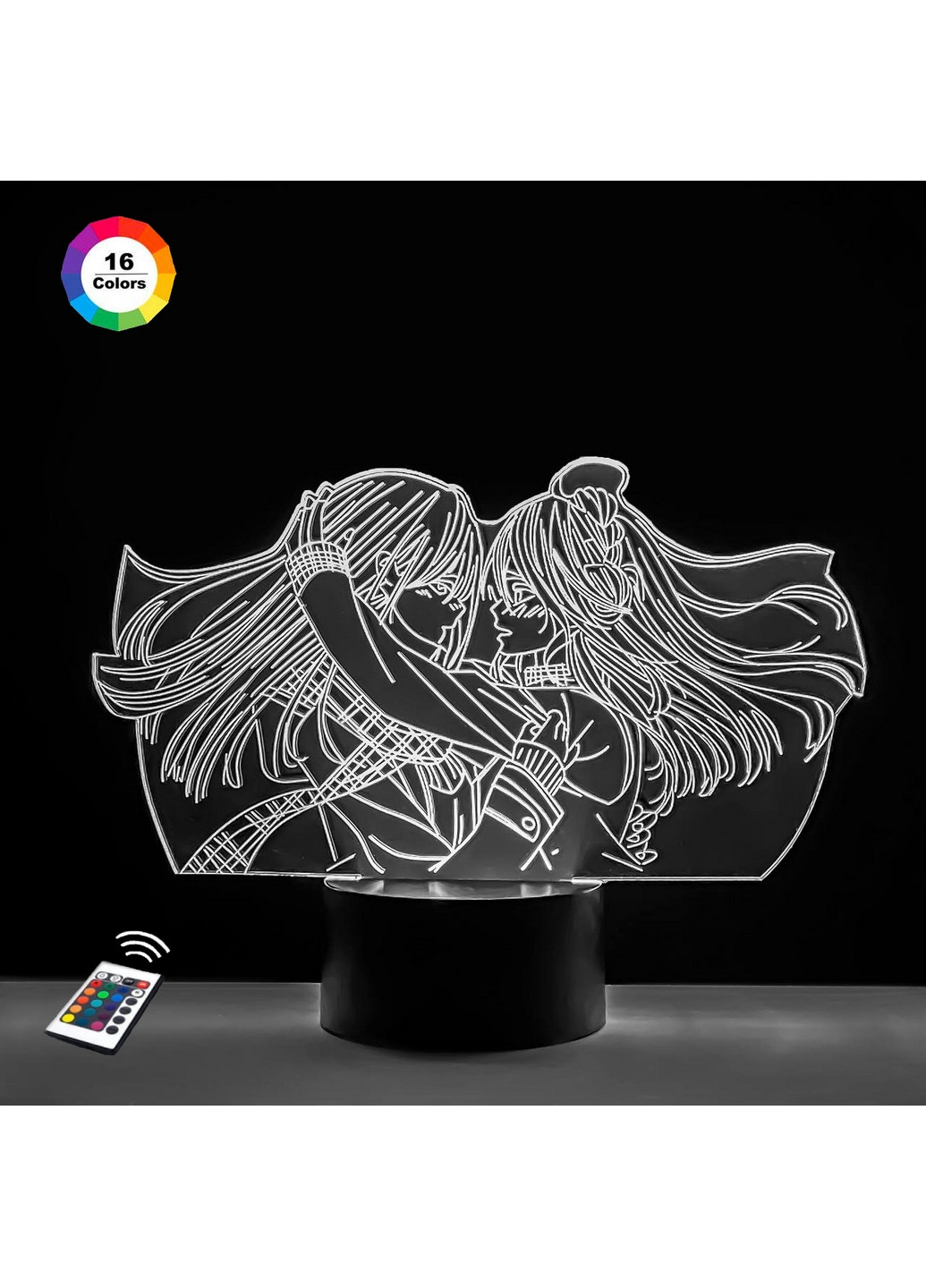 Нічник-світильник 3D "Міцурі та Мідзу" 20х17 см 3DTOYSLAMP (266419509)