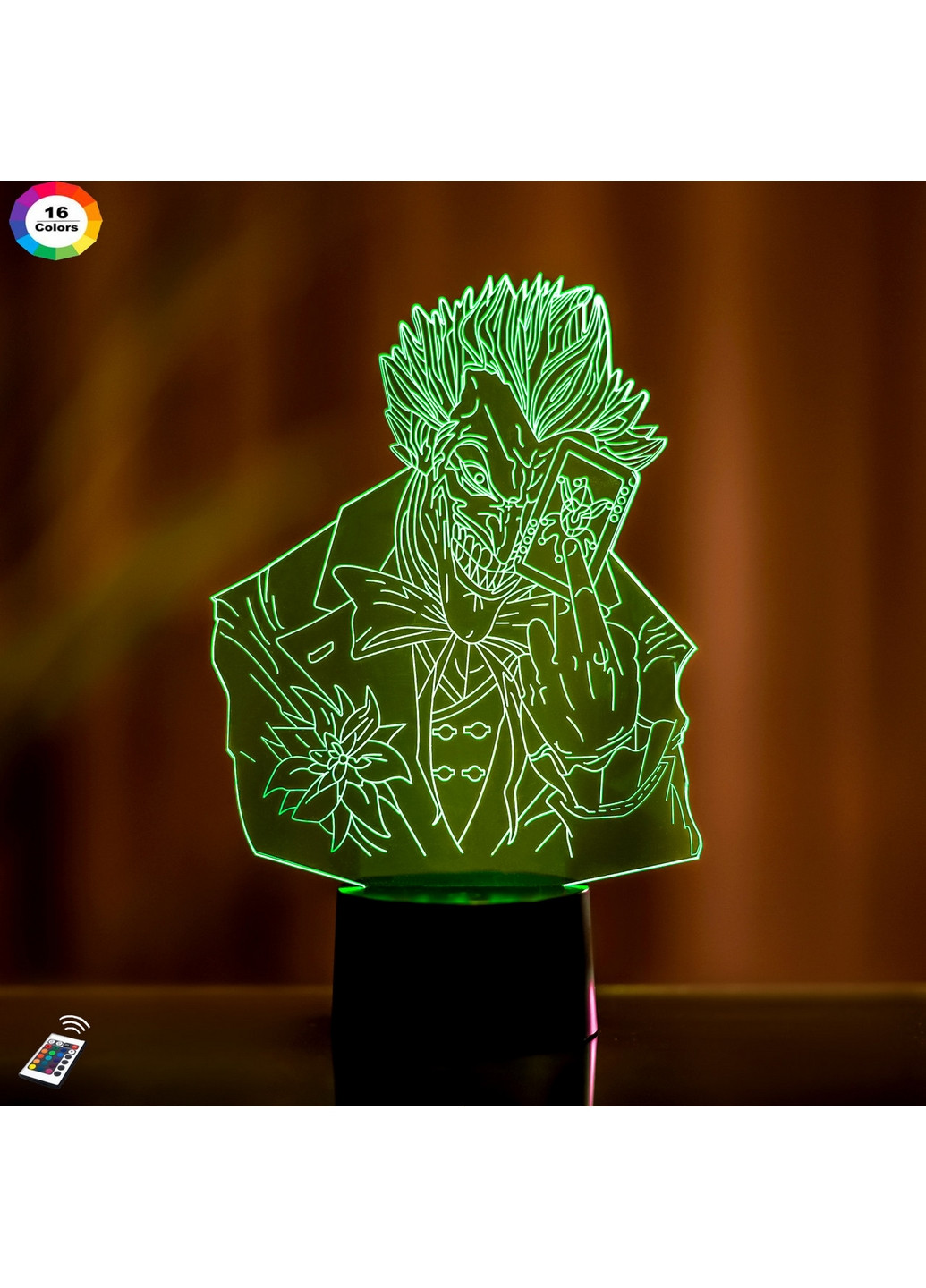 Нічник-світильник 3D "Джокер 2" 26х16 см 3DTOYSLAMP (266419589)