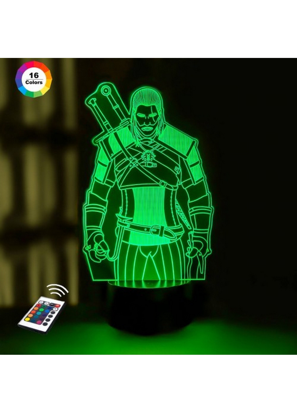 Ночник-светильник 3D "Ведьмак 2" 23х15 см 3DTOYSLAMP (266419444)