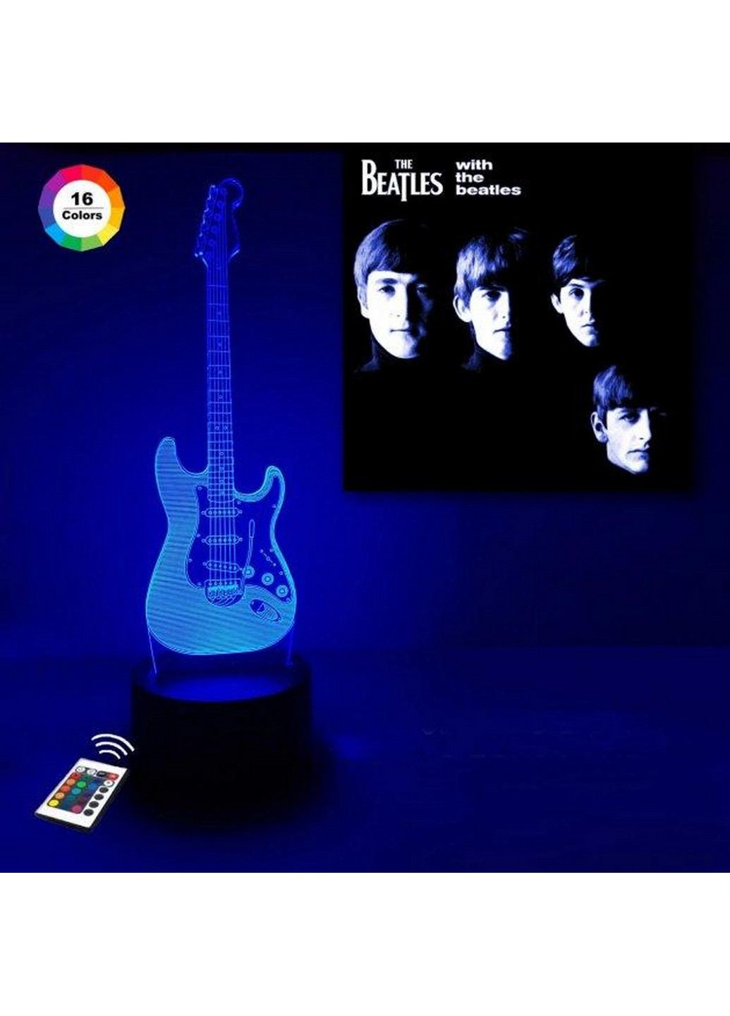Нічник-світильник 3D "Гітара" 27х9 см 3DTOYSLAMP (266420328)
