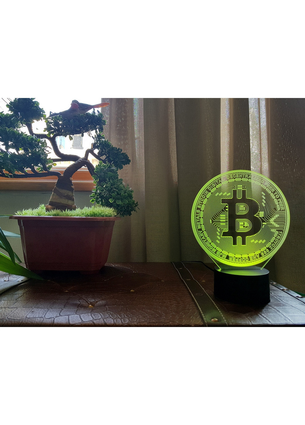 Сменная картинка для ночника-светильника 3D "Bitcoin" 3DTOYSLAMP (266419720)