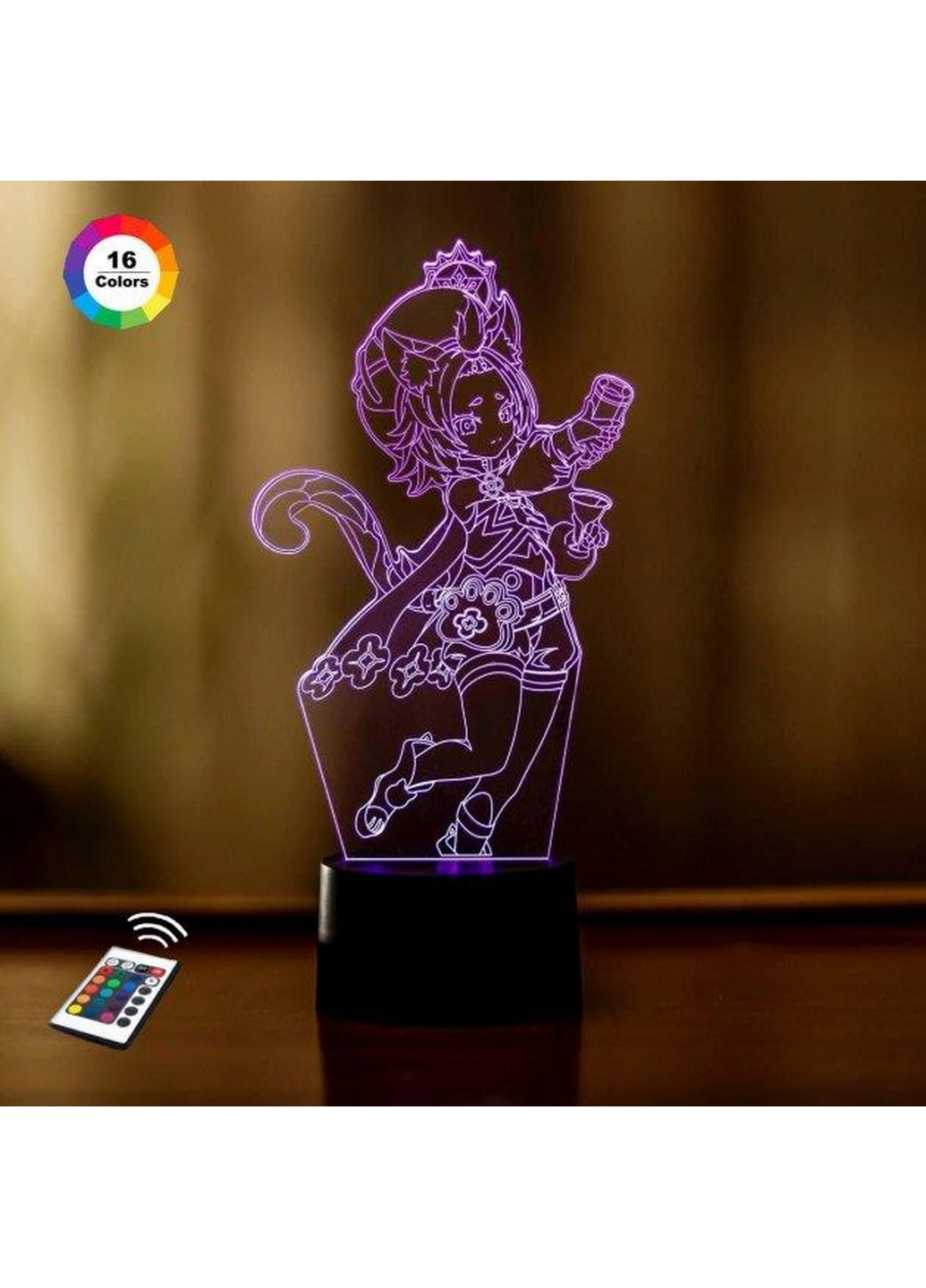 Нічник-світильник 3D GENSHIN IMPACT "Діона" 25х15 см 3DTOYSLAMP (266419593)