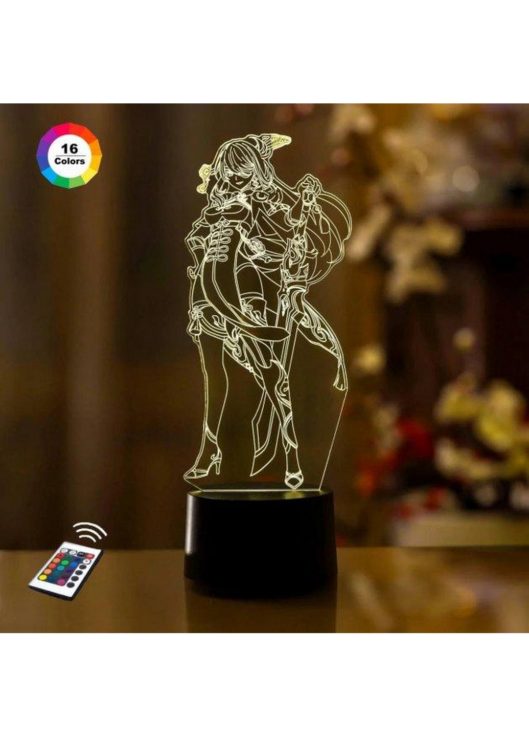 Нічник-світильник 3D GENSHIN IMPACT "Бей Доу" 26х9 см 3DTOYSLAMP (266419457)