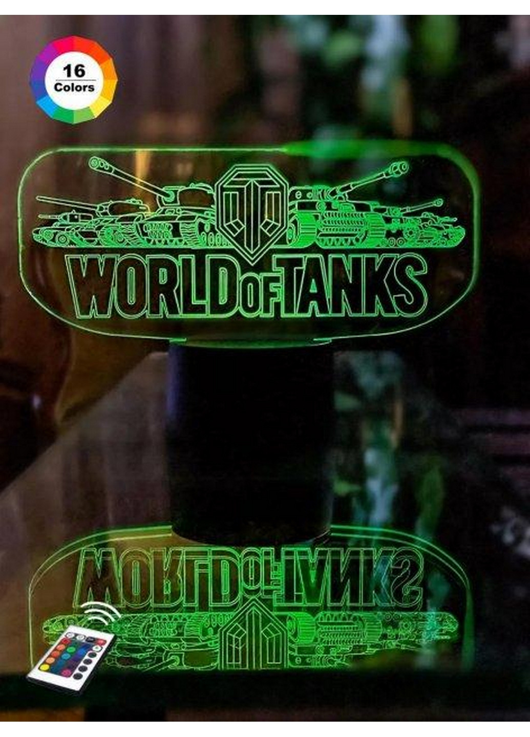 Нічник-світильник 3D "World Of Tanks" 23х13 см 3DTOYSLAMP (266419366)
