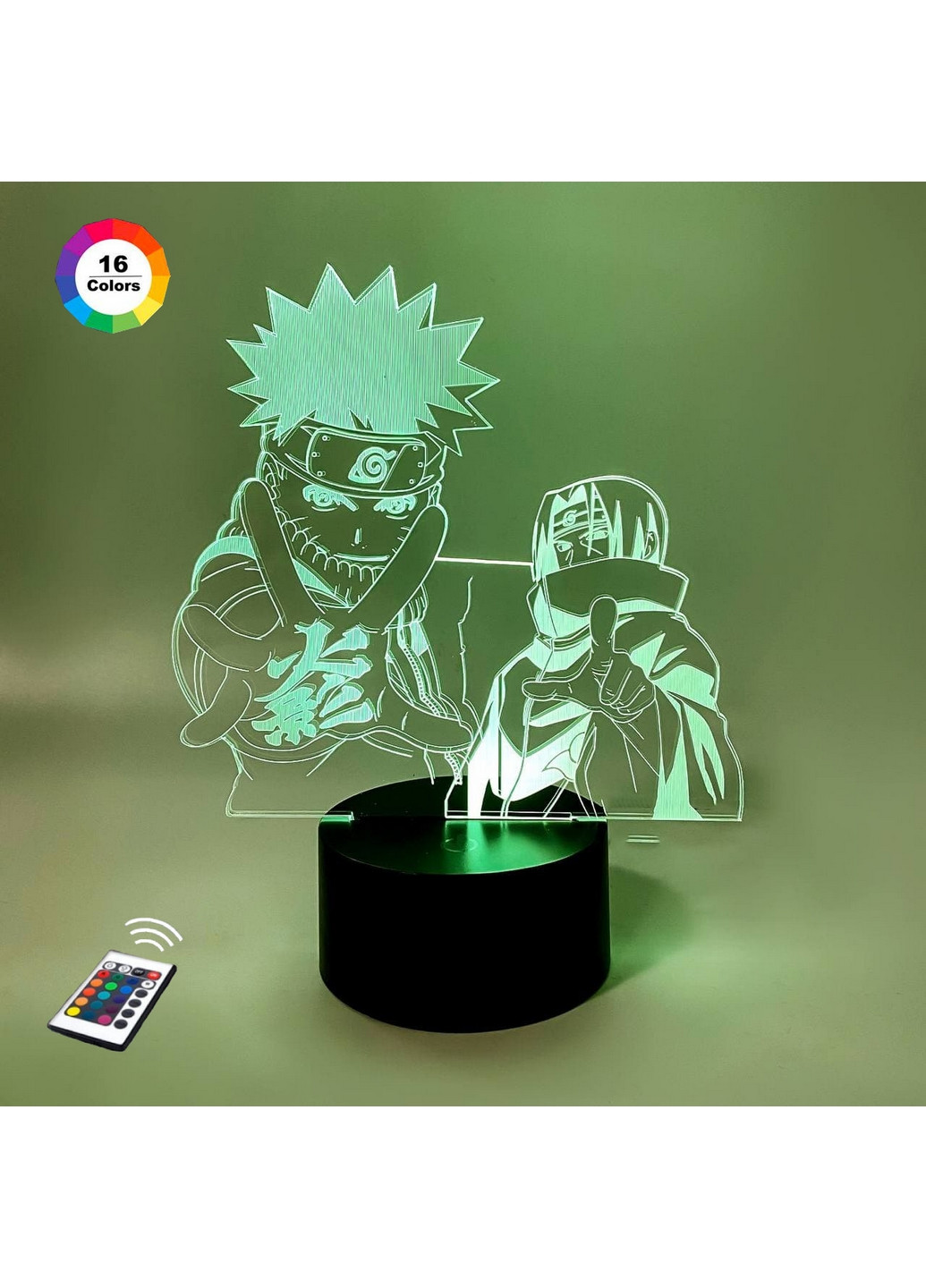 Ночник-светильник 3D "Наруто и Итачи" 24х15 см 3DTOYSLAMP (266419939)