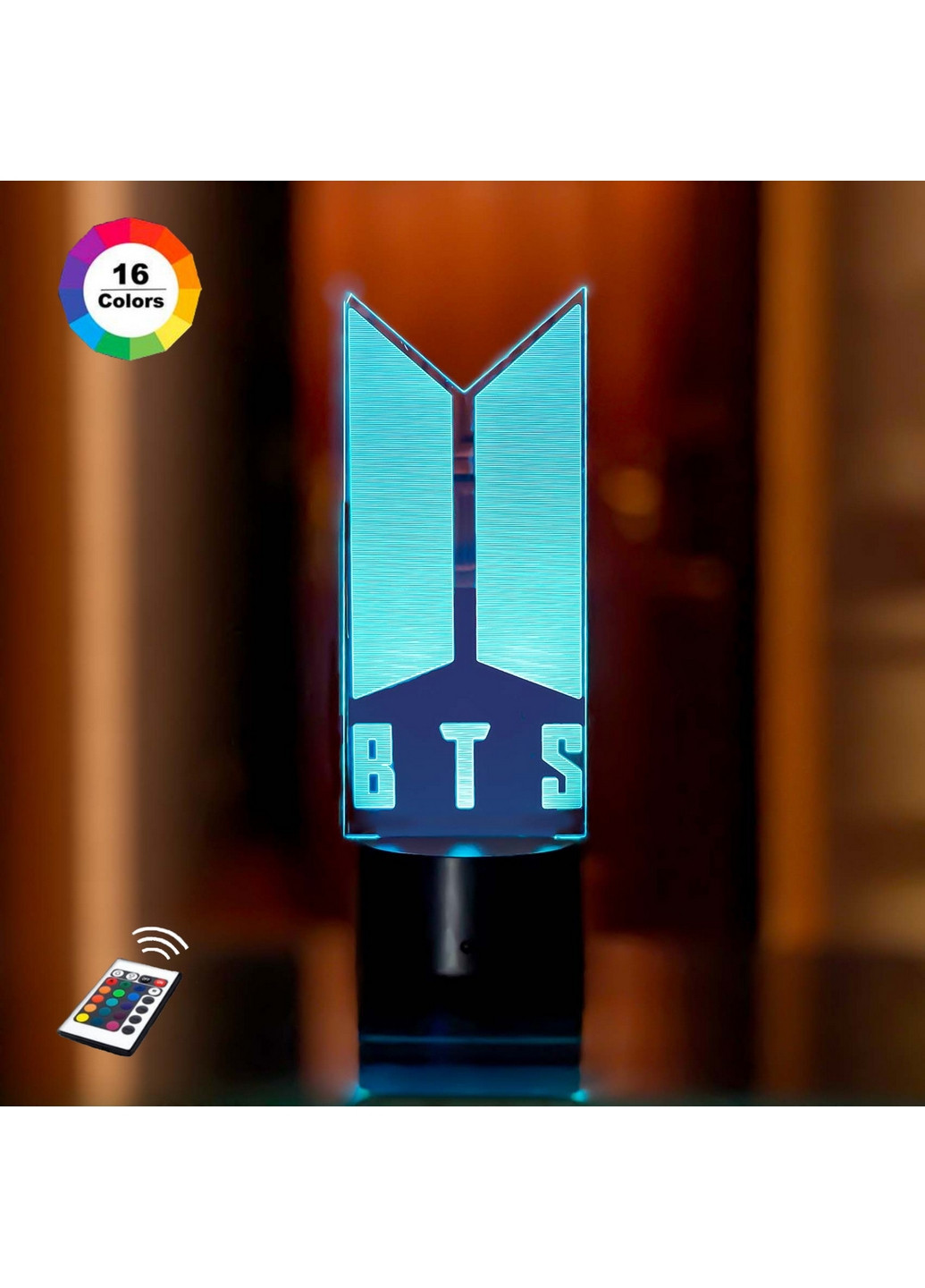 Ночник-светильник 3D "BTS" 26х9 см 3DTOYSLAMP (266419414)