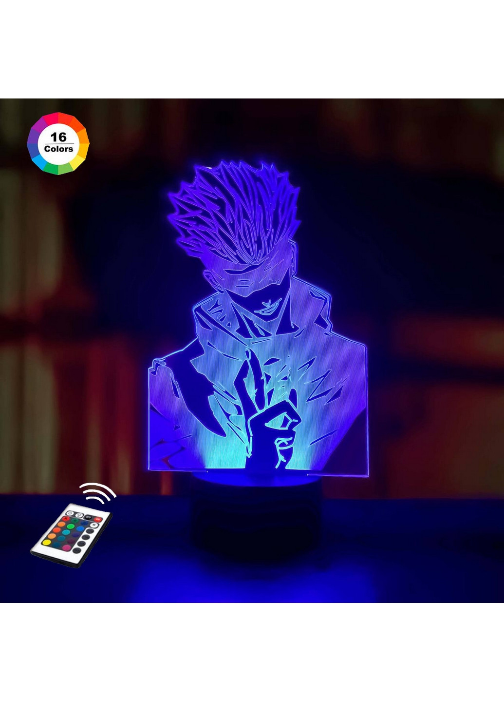 Нічник-світильник 3D "Годжо Сатору 4" 19х16 см 3DTOYSLAMP (266420344)