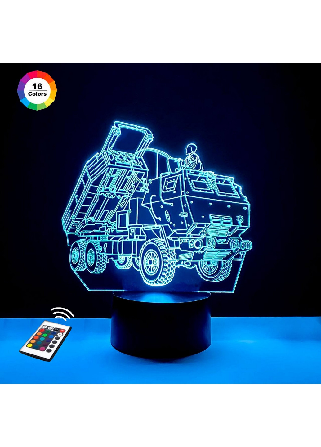 Ночник-светильник 3D "HIMARS 2" 23х13 см 3DTOYSLAMP (266419523)