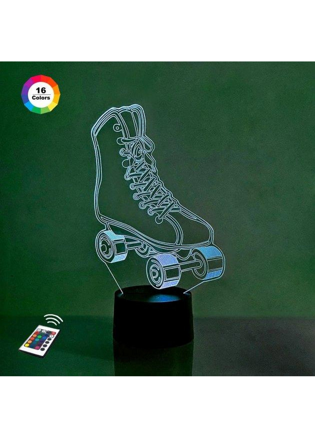 Нічник-світильник 3D "Роликовий коник" 25х14 см 3DTOYSLAMP (266419334)