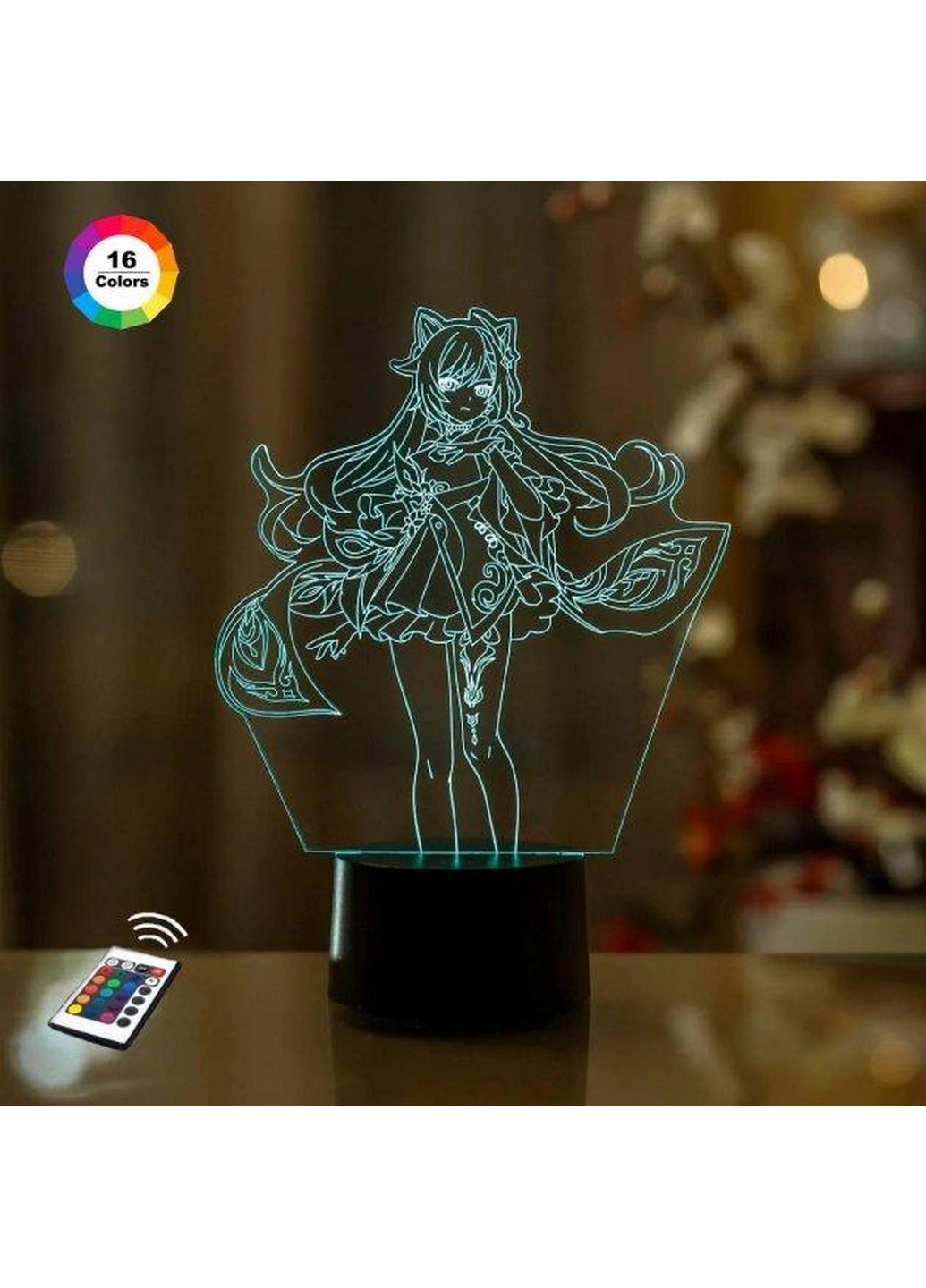 Ночник-светильник 3D GENSHIN IMPACT "Кэ Цин" 25х15 см 3DTOYSLAMP (266419677)
