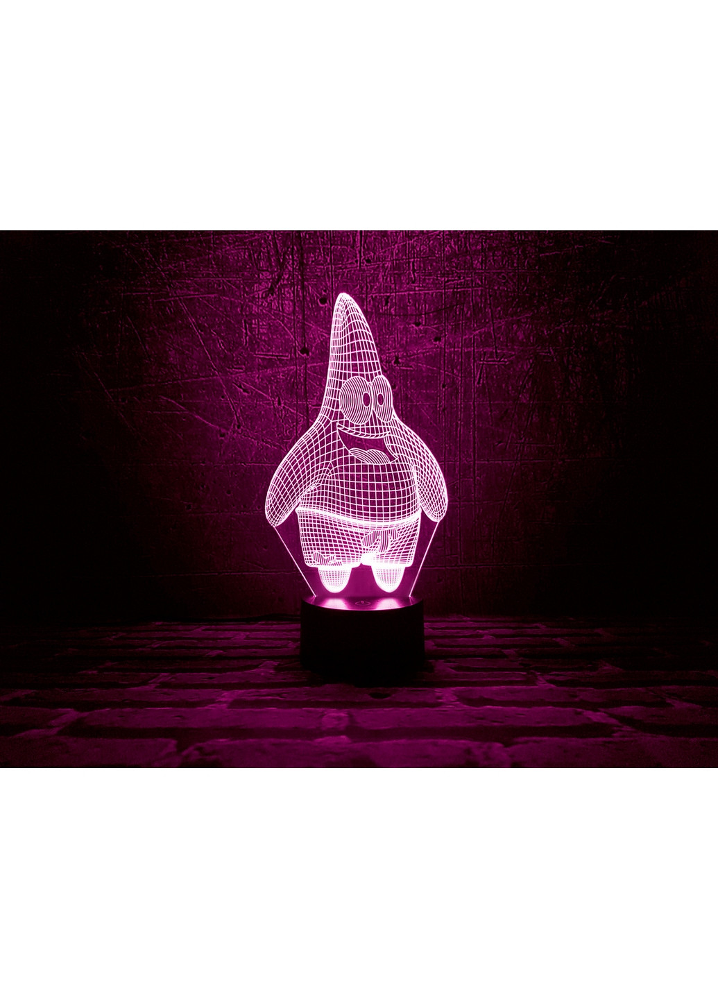 Нічник-світильник 3D "Патрік" 26х13 см 3DTOYSLAMP (266419590)