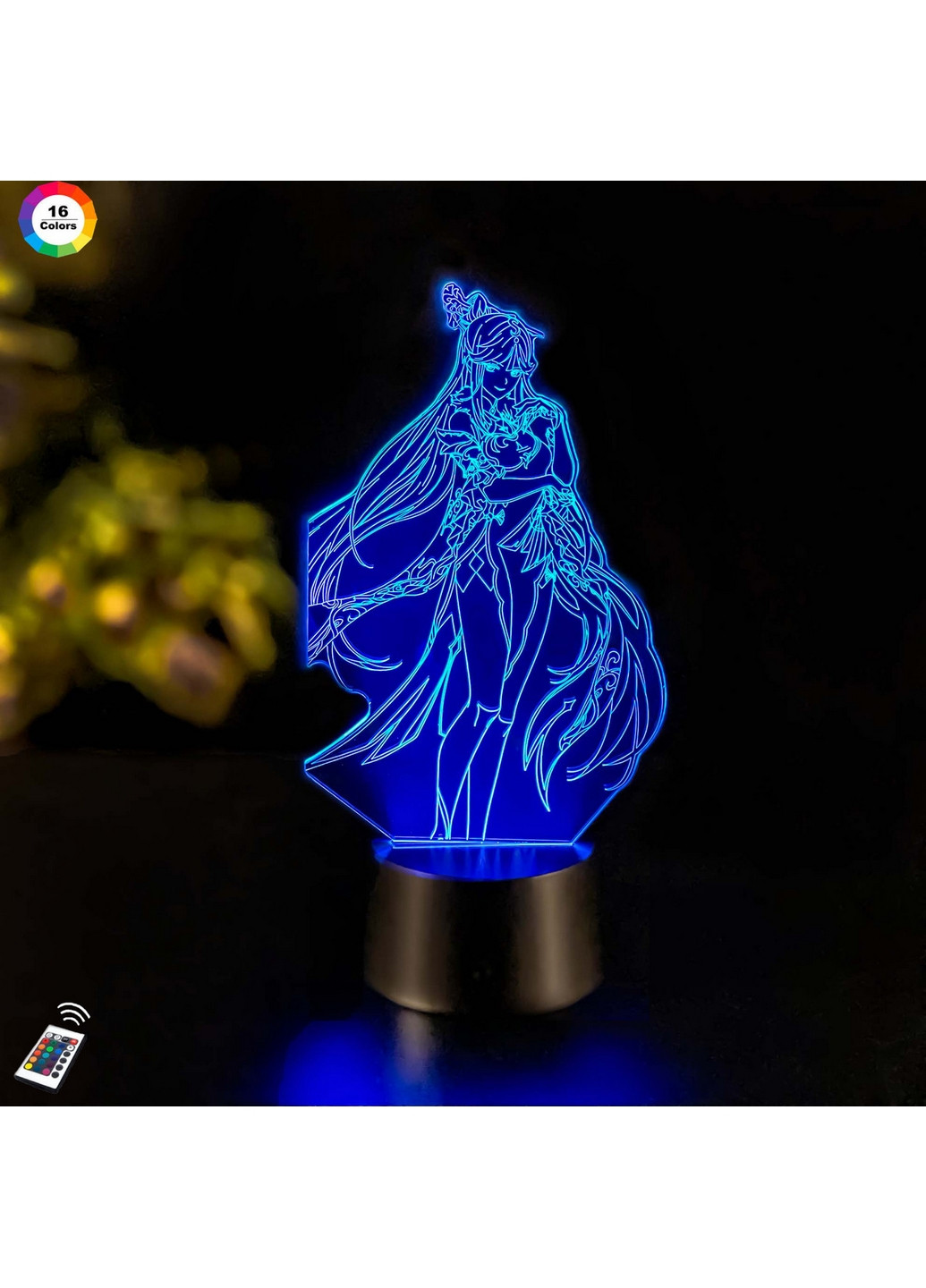 Нічник-світильник 3D GENSHIN IMPACT "Нин Гуан" 27х12 см 3DTOYSLAMP (266419390)
