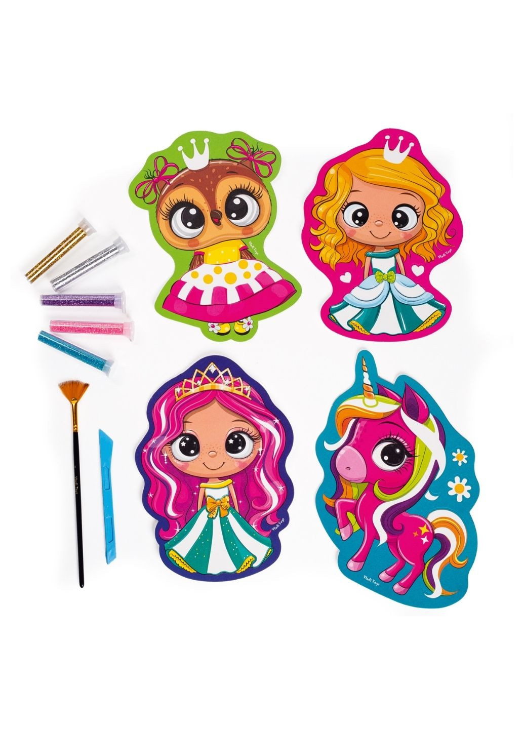 Набор для творчества "Glitter Art. Сказочные принцессы" VT4501-10 (укр) Vladi toys (266422366)