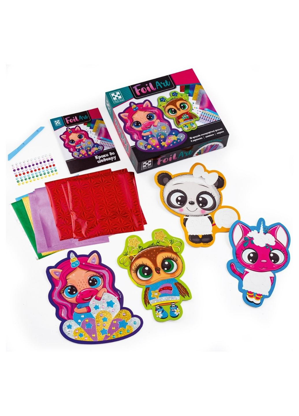 Набор для творчества "Foil Art. Волшебные животные" VT4433-10 (укр) Vladi toys (266422363)