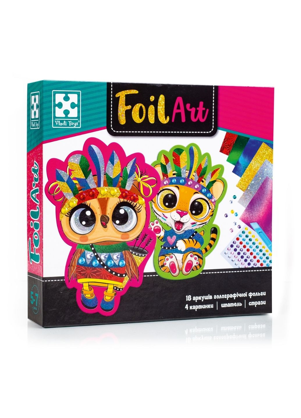 Набір для творчості "Foil Art. Шалені індіанці" VT4433-09 (укр) Vladi toys (266422365)