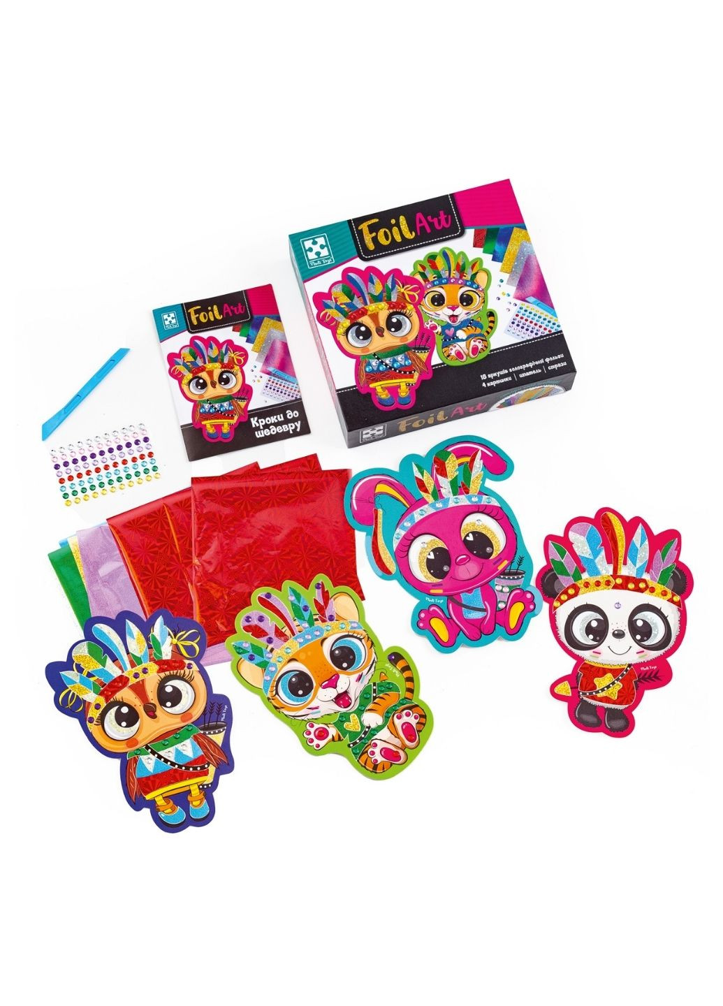 Набір для творчості "Foil Art. Шалені індіанці" VT4433-09 (укр) Vladi toys (266422365)