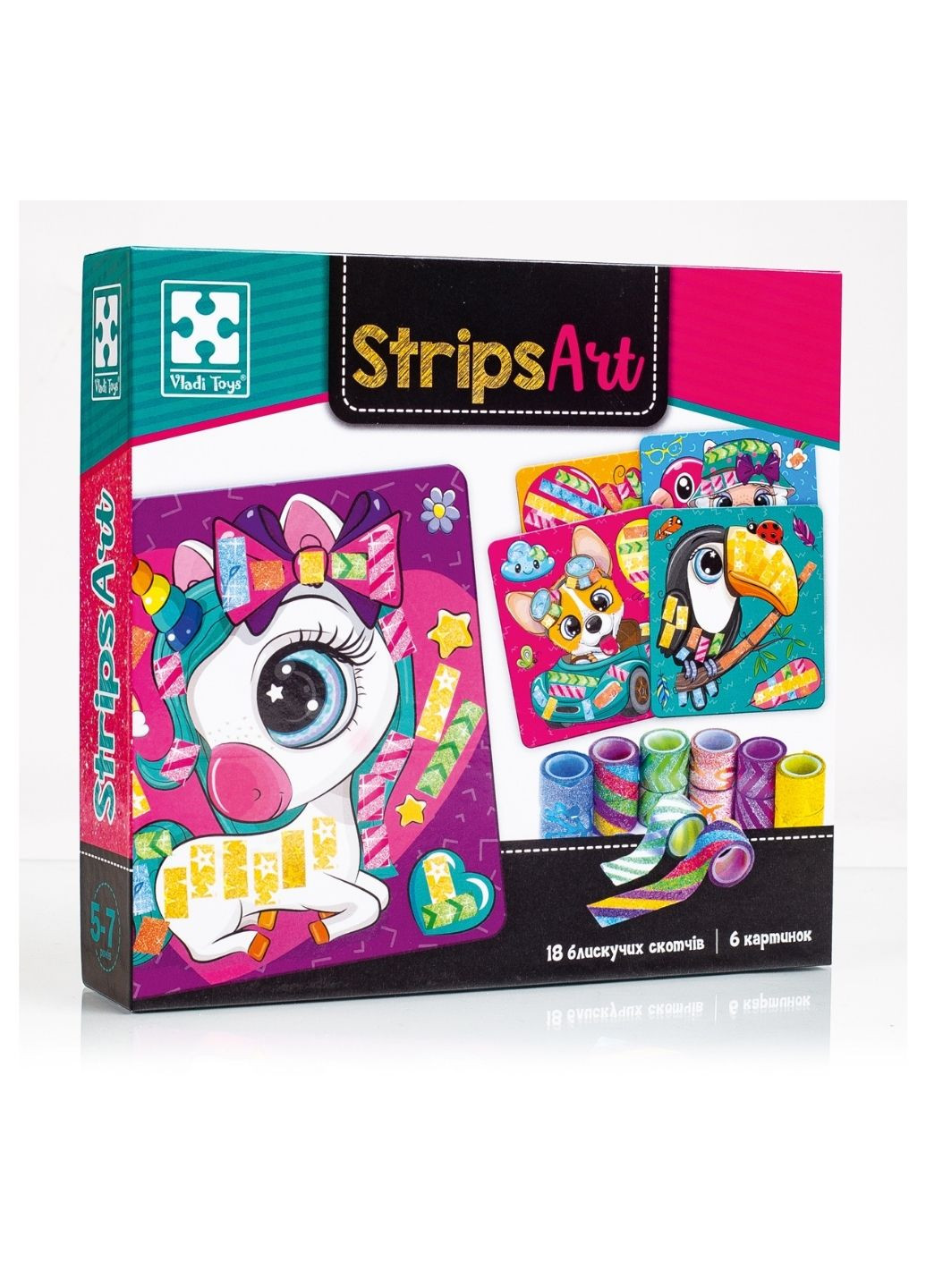 Набір для творчості "Strips Art. Щасливі мордочки" VT4433-13 (укр) Vladi toys (266422378)