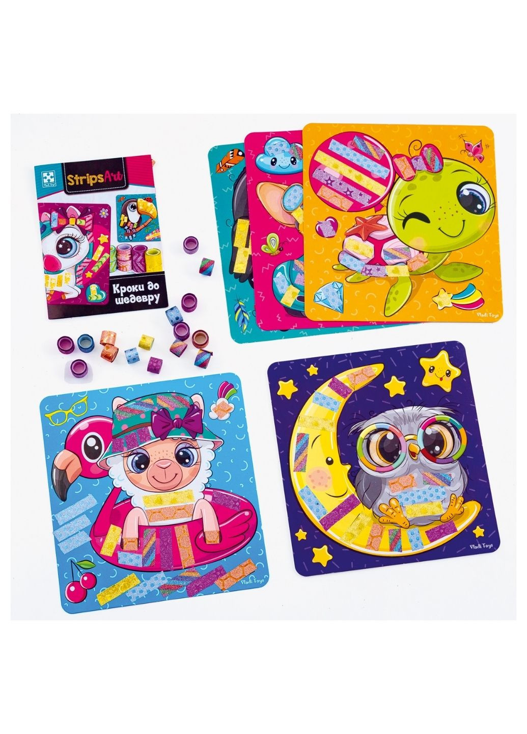 Набір для творчості "Strips Art. Щасливі мордочки" VT4433-13 (укр) Vladi toys (266422378)