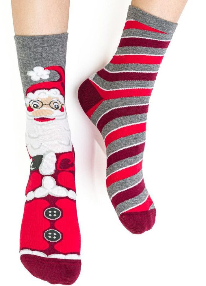Комбинированные новогодние носки женские 136 /062 Steven новогодние (266699064)