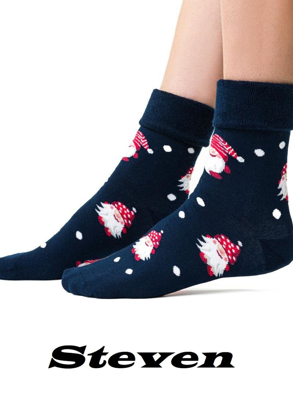 Шкарпетки жіночі новорічні махрові 030 /039 Steven (266699056)
