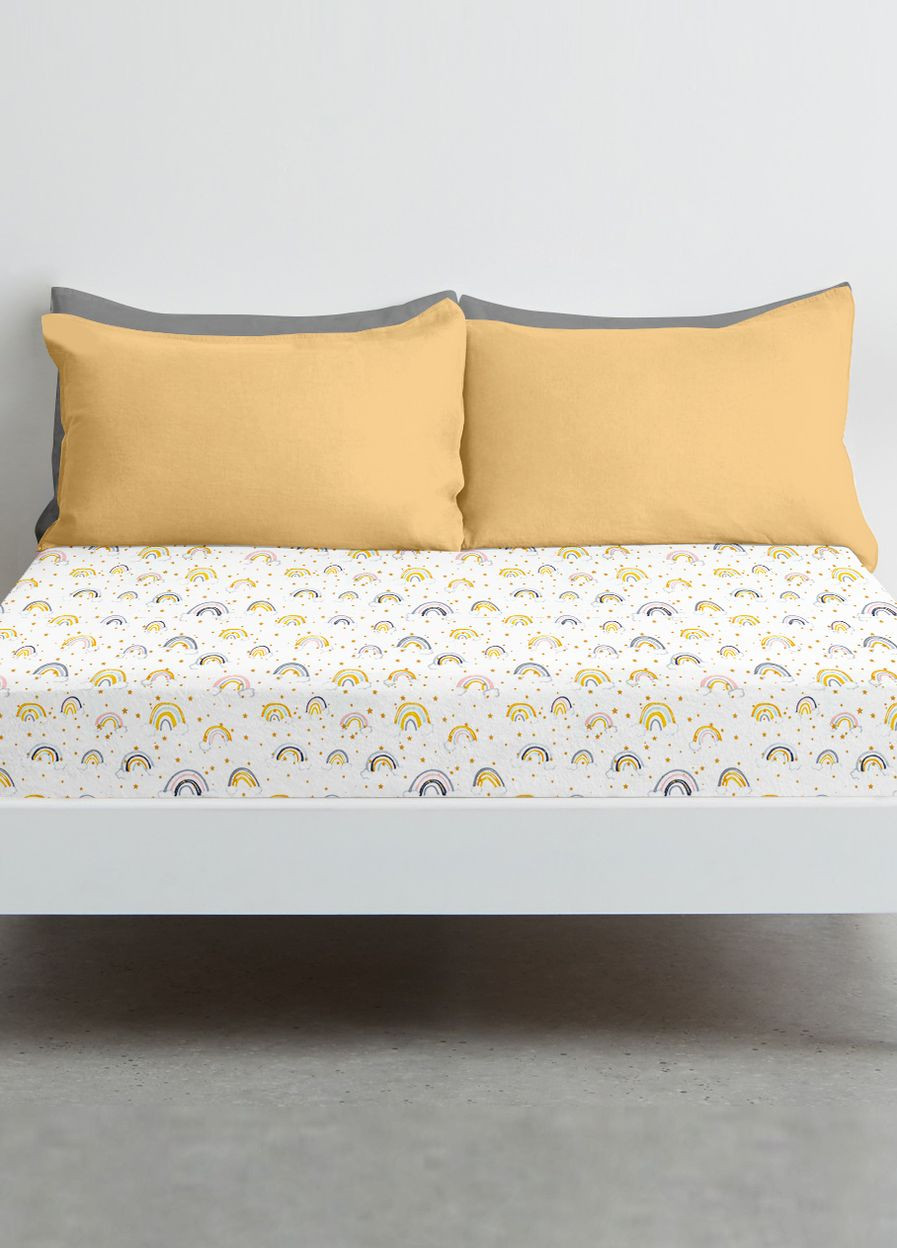 Простынь на резинке в детскую кроватку 60х120 RAINBOW STAR YELLOW (4822052149287) Cosas (266617177)