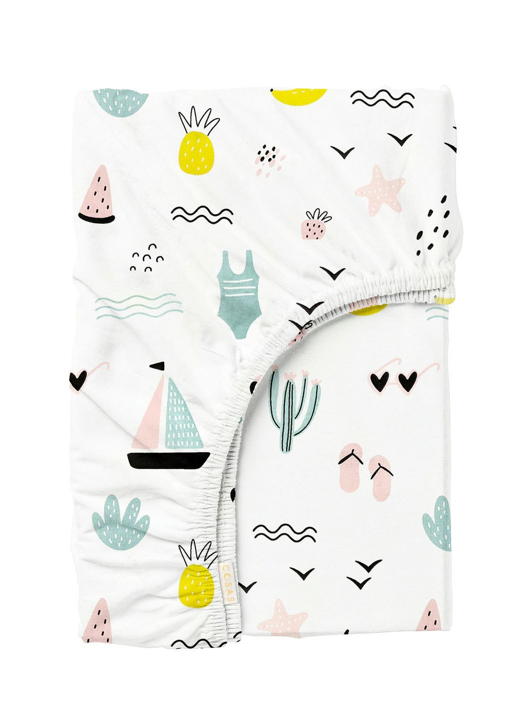 Простынь на резинке в детскую кроватку 60х120 BEACH (4822052149195) Cosas (266619183)