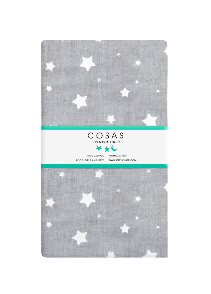 Детская простыня 110х160 GREY STARSFALL (4822052190661) Cosas (266618458)