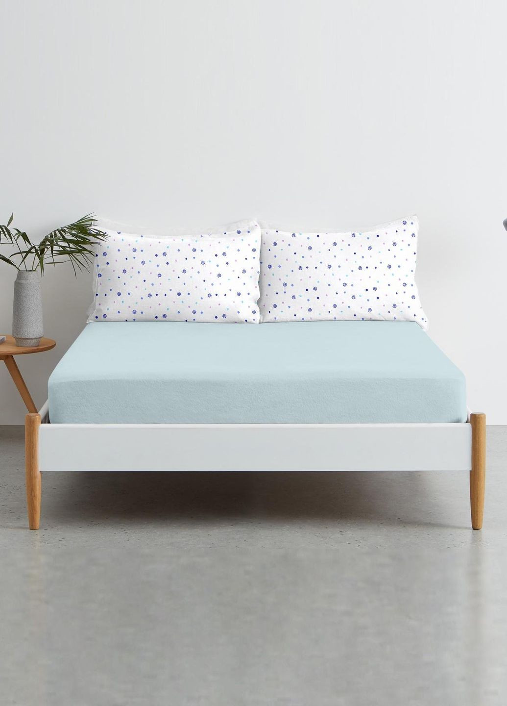 Набір простирадло на резинці 180х200 LIGHT BLUE / COLOR BLOTS (4822052087275) Cosas (266617979)