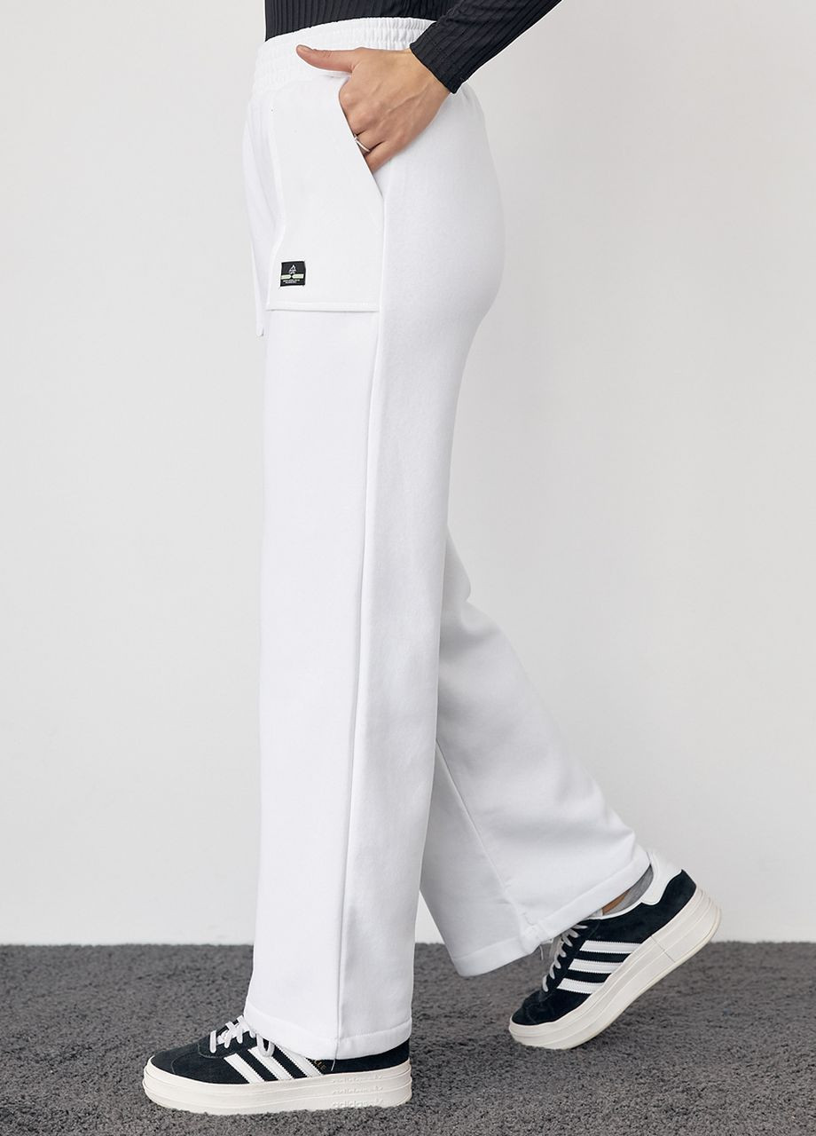 Трикотажні штани на флісі з накладними кишенями Lurex (266431503)