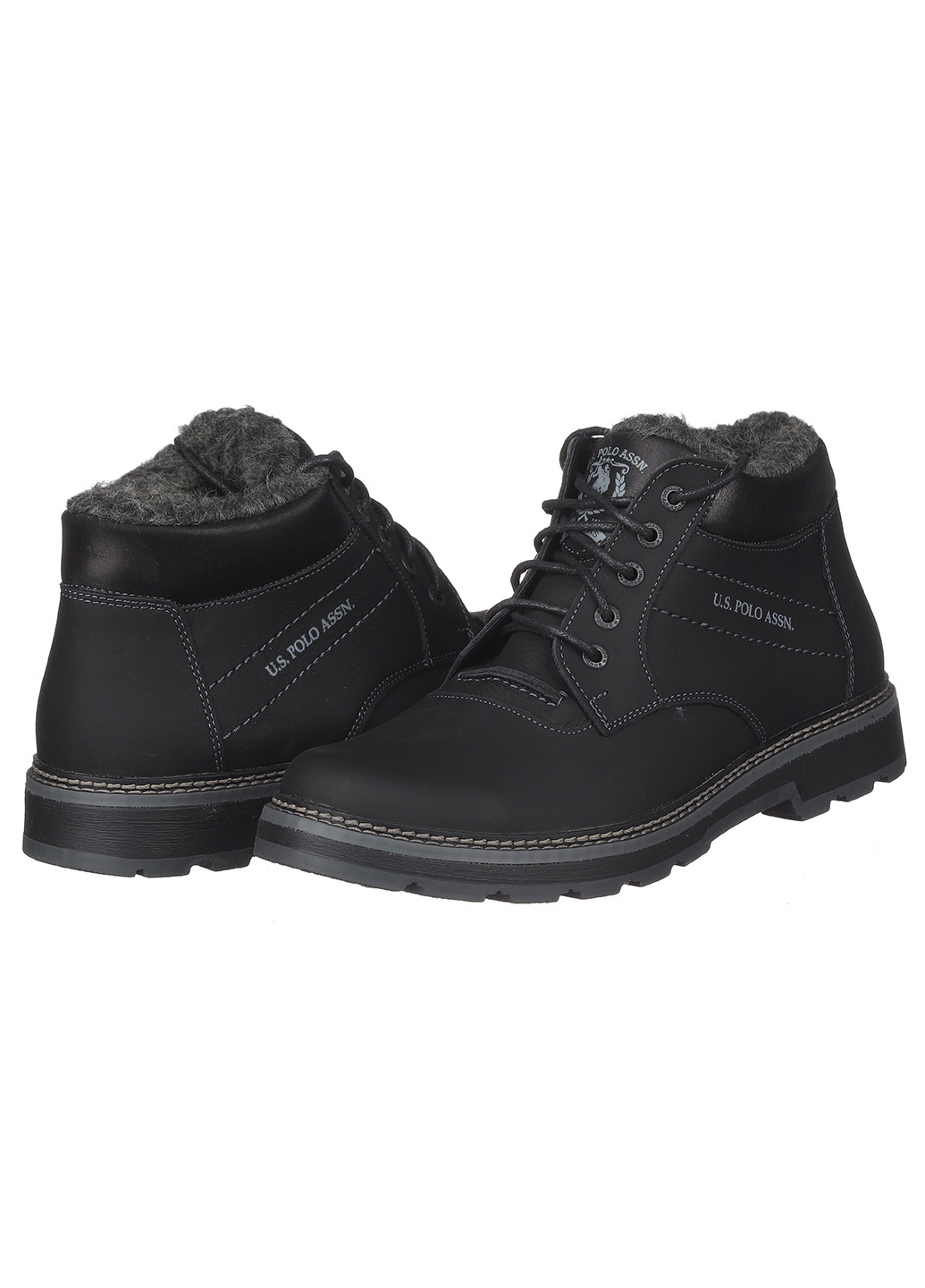 Черные зимние мужские ботинки 115 Barzoni