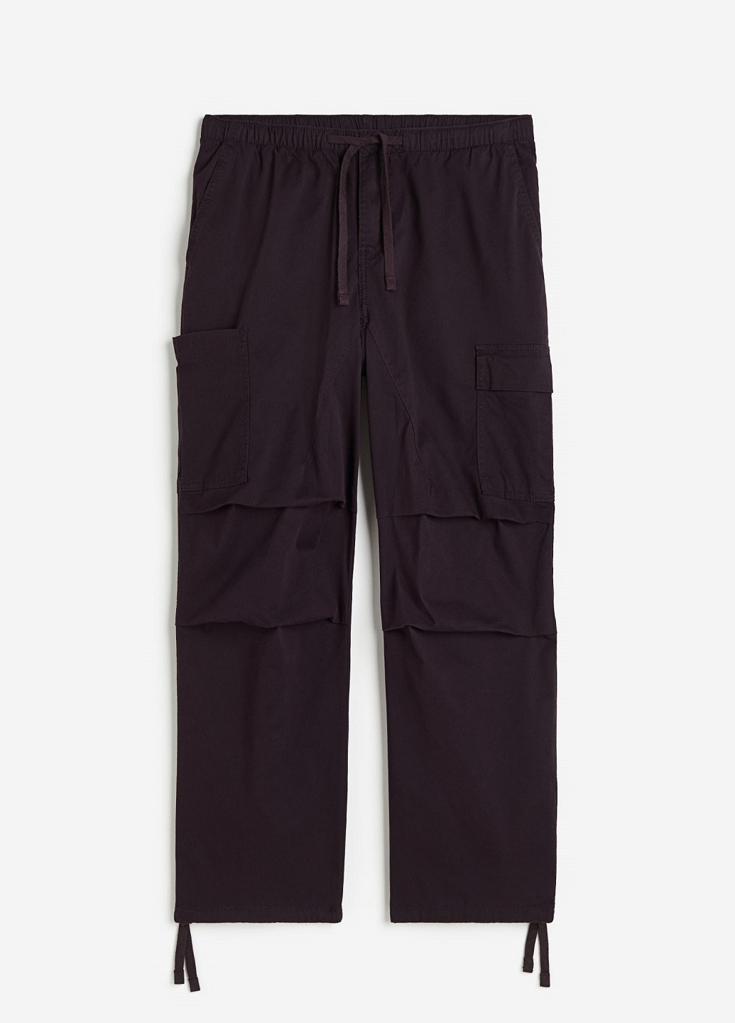Темно-фиолетовые кэжуал демисезонные брюки H&M