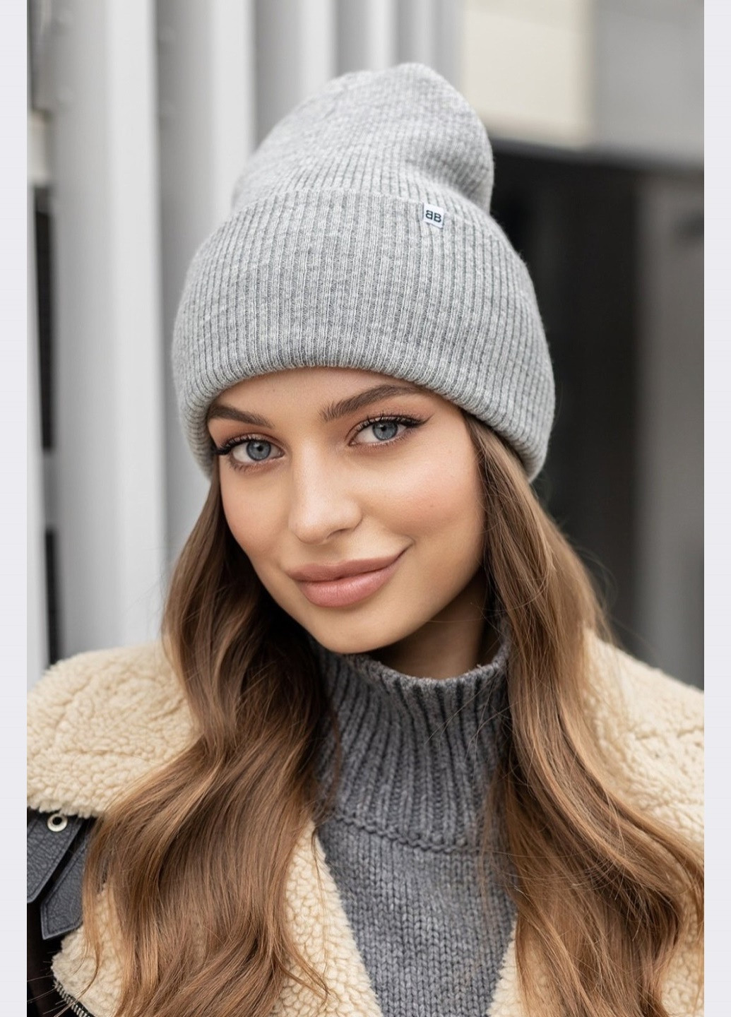 демісезонна шапка-біні сіра Dressa (266622422)