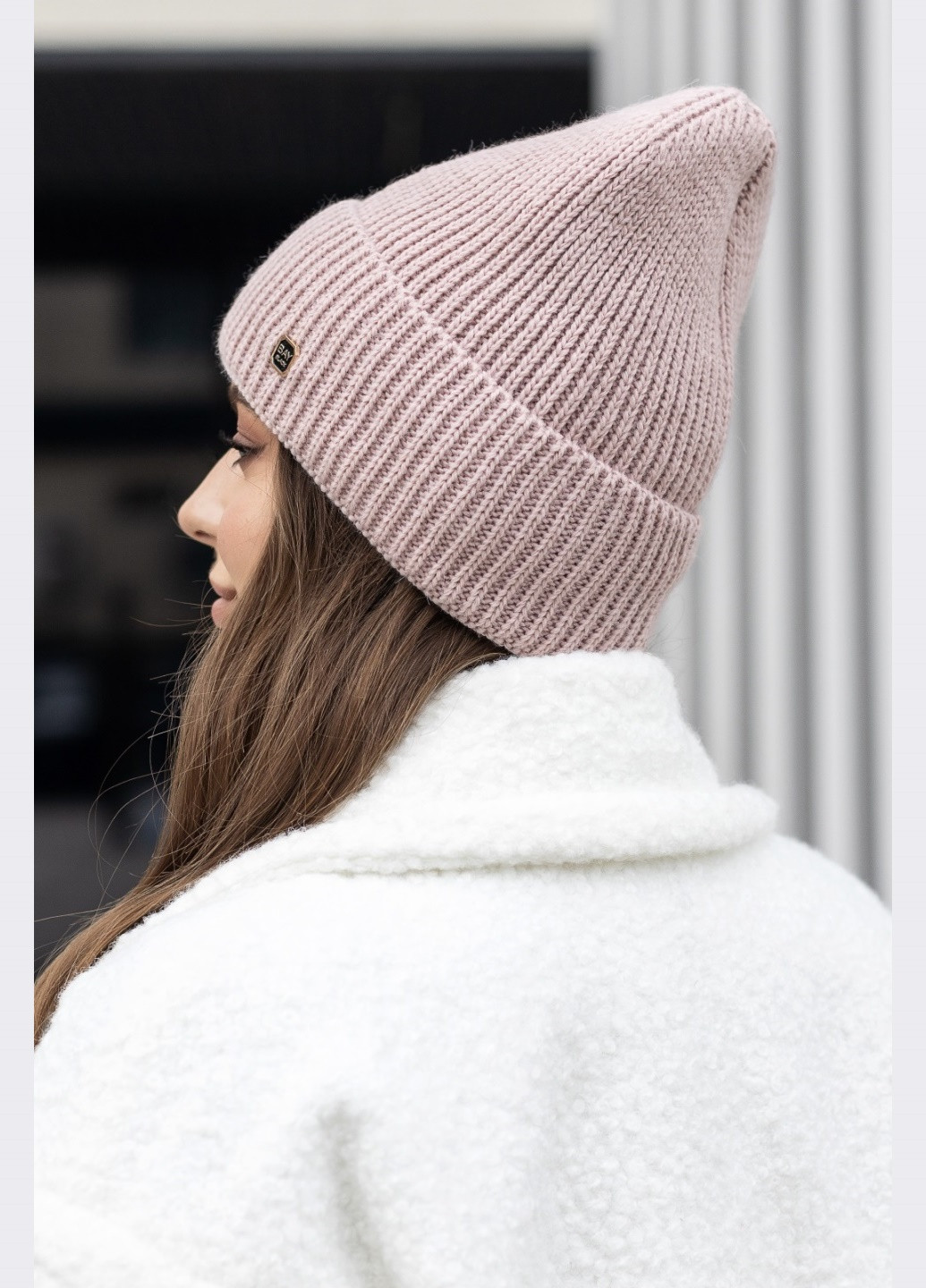 шапка-біні пудрового кольору без утеплювача Dressa (266622465)