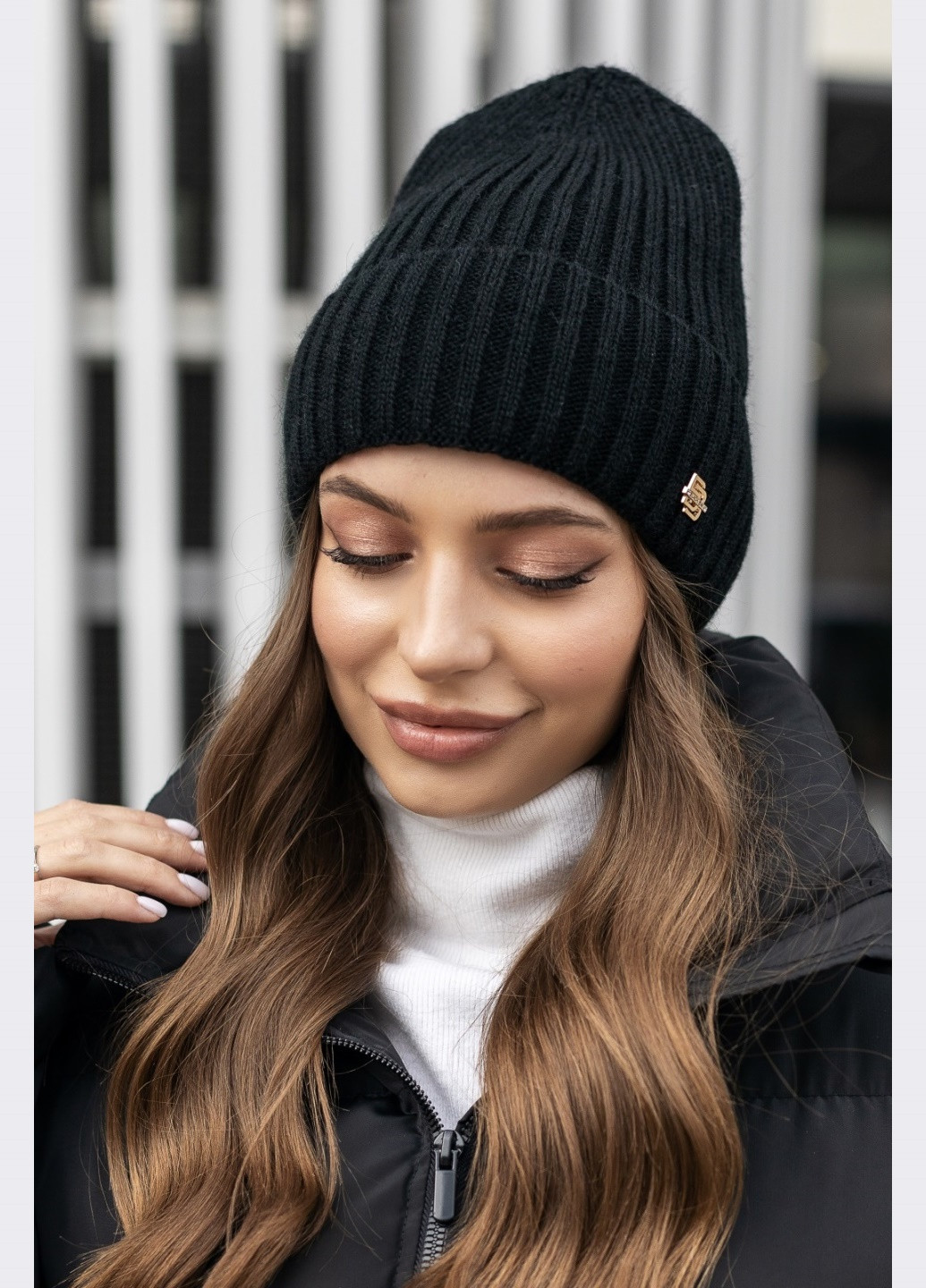 шапка-чулок черного цвета без утеплителя Dressa (266622383)