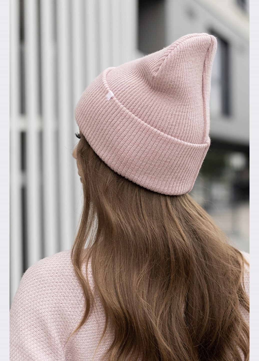 пудрова демісезонна шапка з підворотом Dressa (266622470)