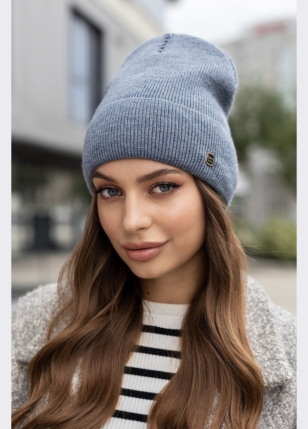 демісезонна шапка-біні синього кольору Dressa (266622441)