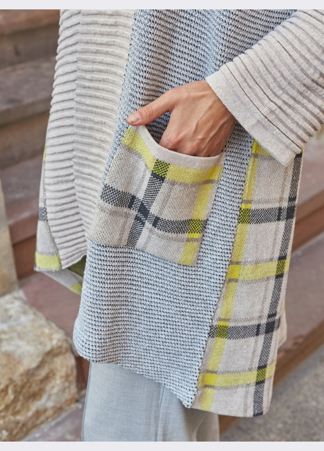 в'язаний оверсайз кардиган блакитного кольору Dressa (266622430)