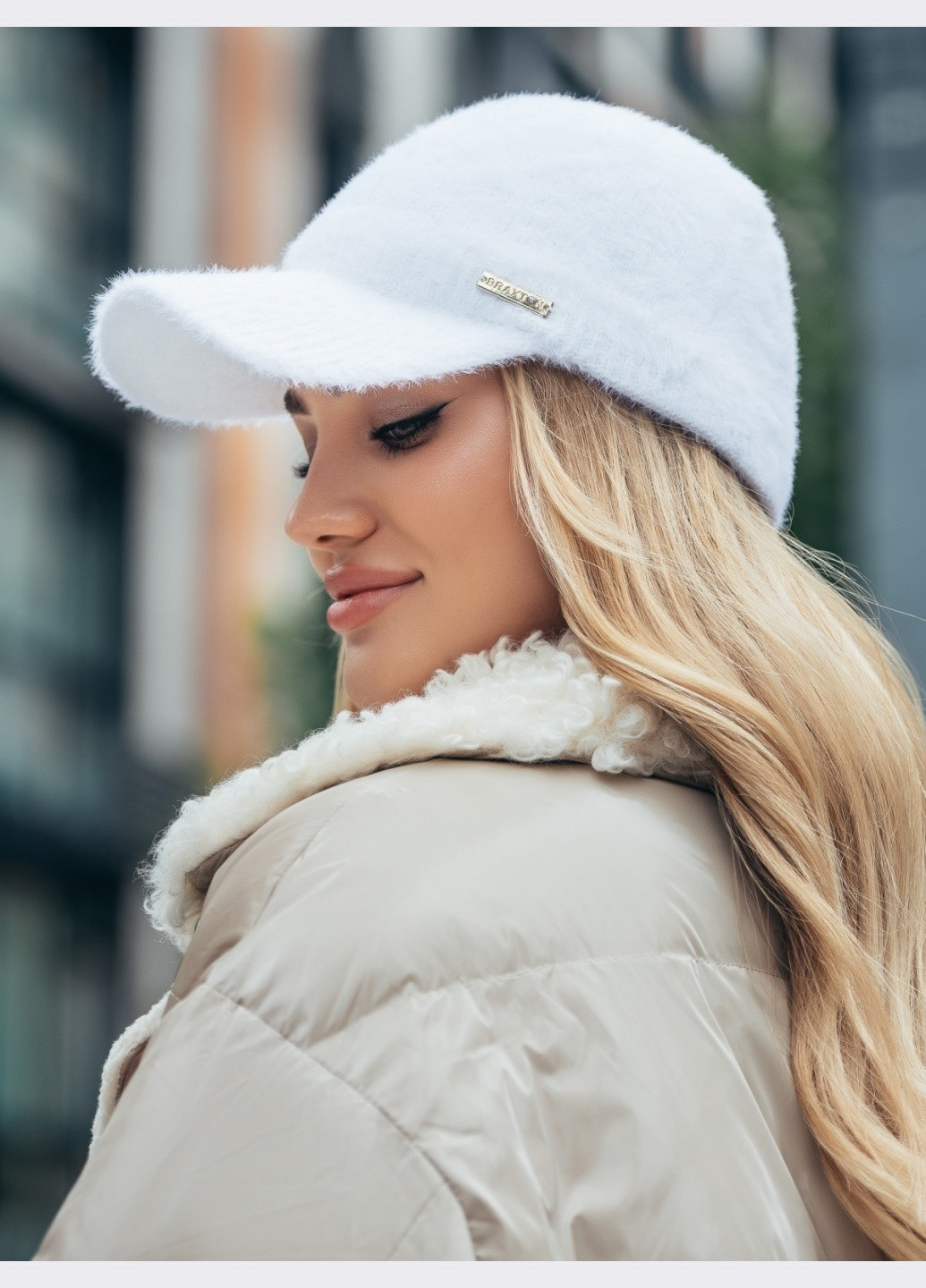 кепка дрібної в'язки білого кольору Dressa (266622676)