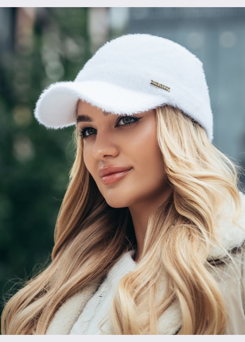 кепка дрібної в'язки білого кольору Dressa (266622676)