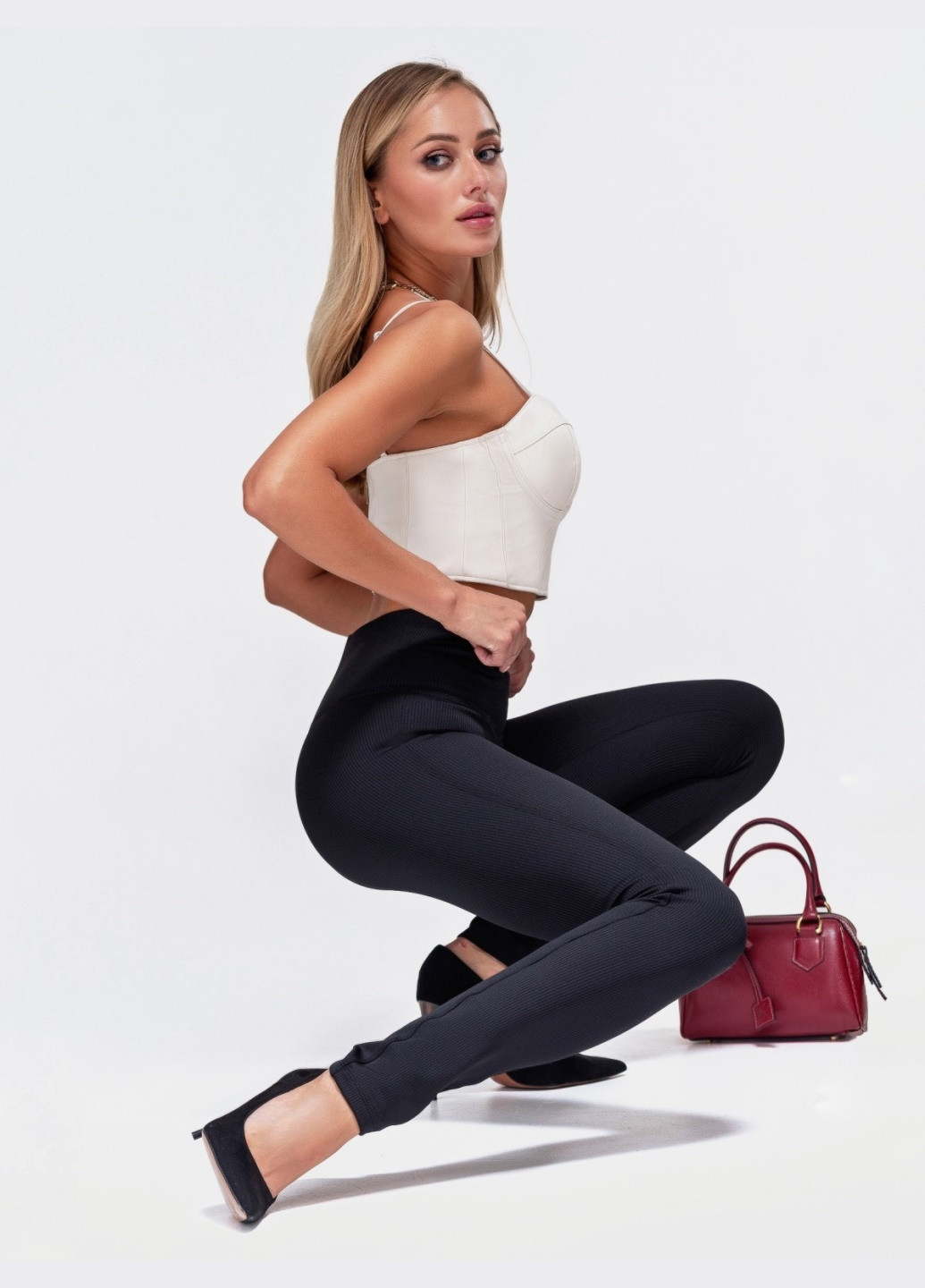 утеплені лосини із завищеною талією чорні Dressa (266622461)