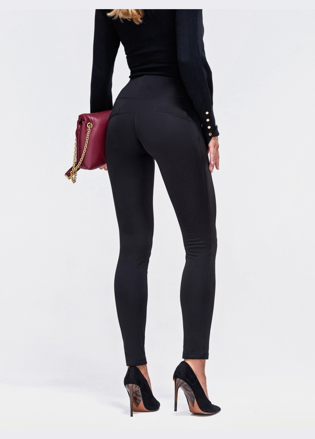 лосини з начосом із завищеною талією чорні Dressa (266622416)