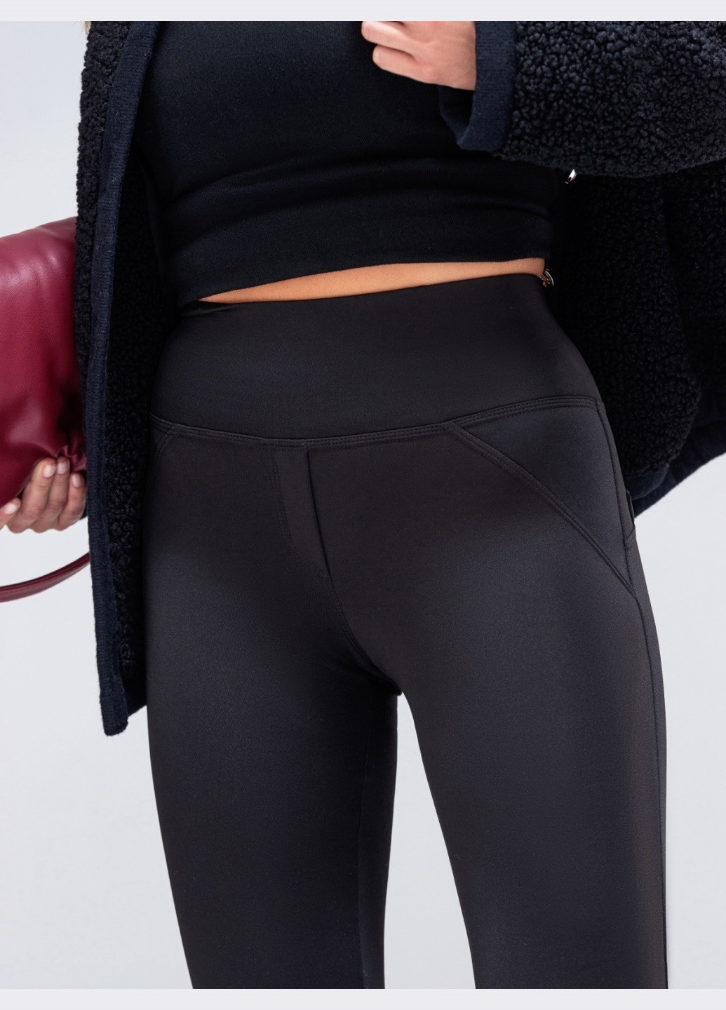 лосини з начосом із завищеною талією чорні Dressa (266622416)