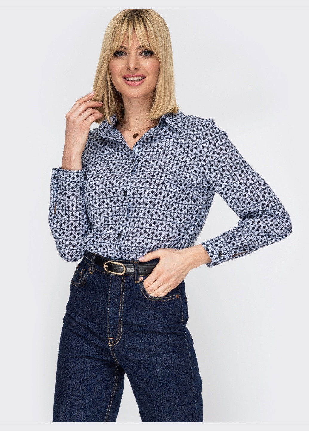 Серая рубашка Dressa