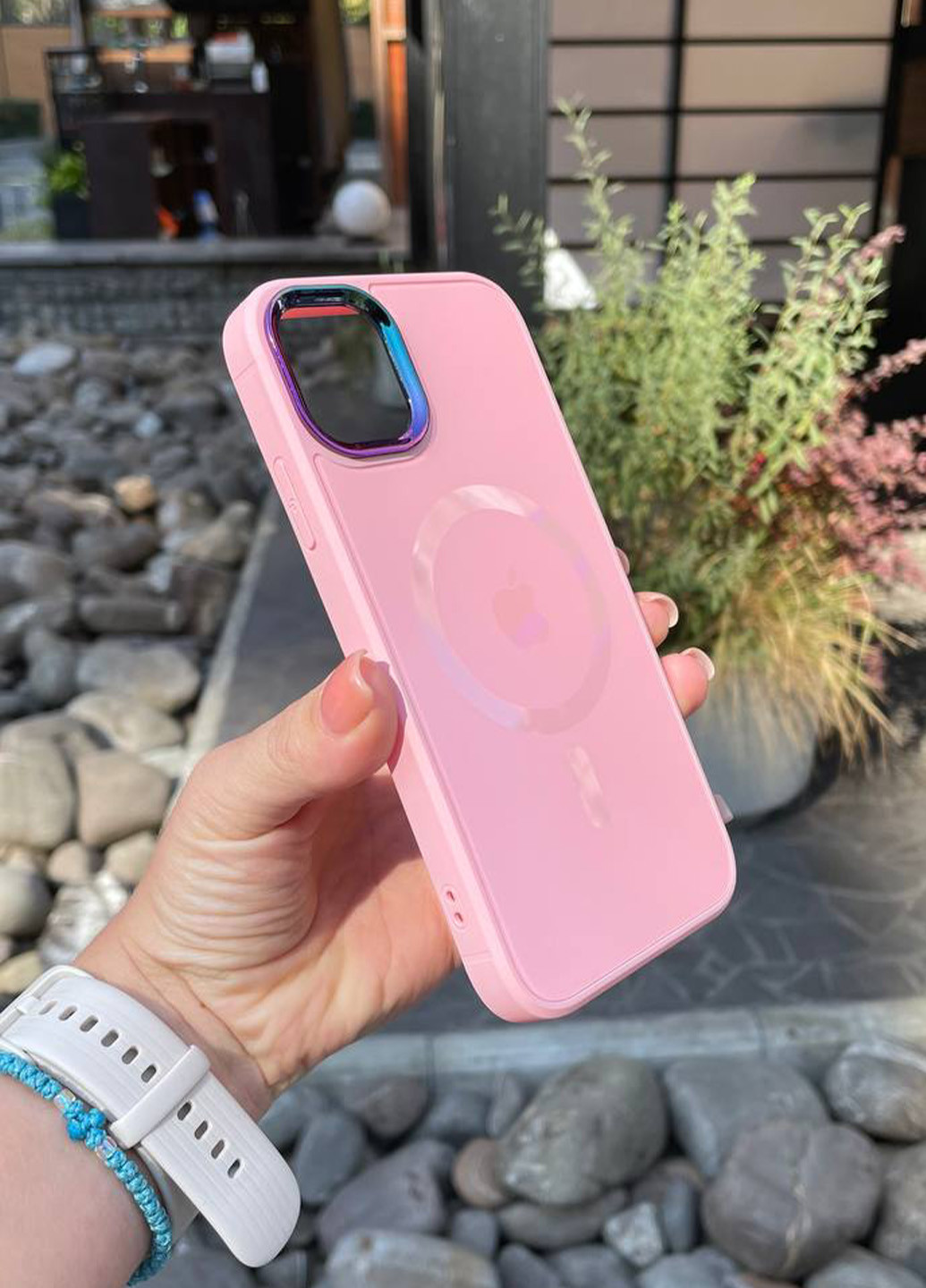 Чехол MagSafe AG Frame iPhone 11 Pink No Brand (266623472)
