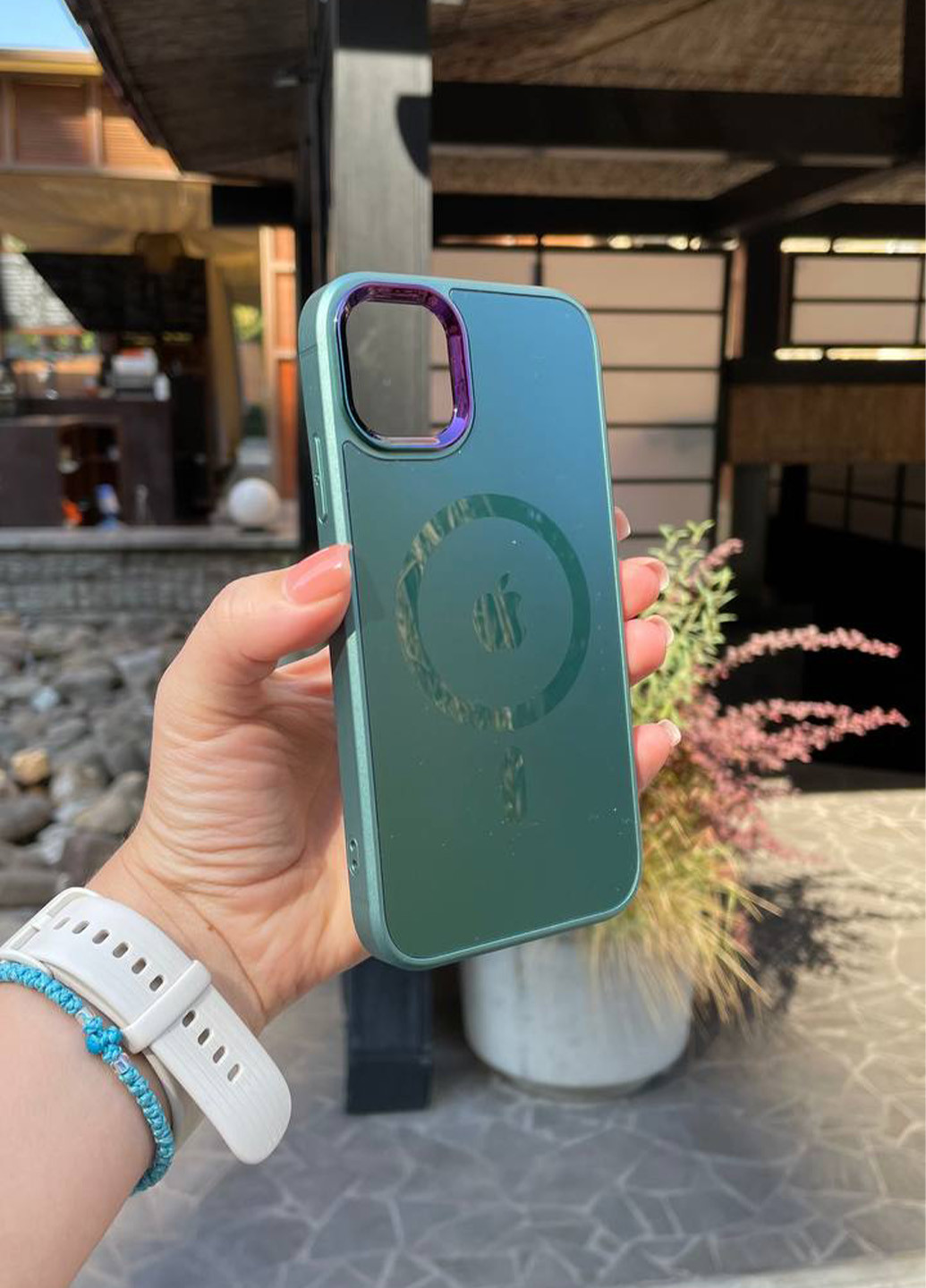 Чехол MagSafe AG Frame iPhone 14 Pro Max Dark Green No Brand (266623467)