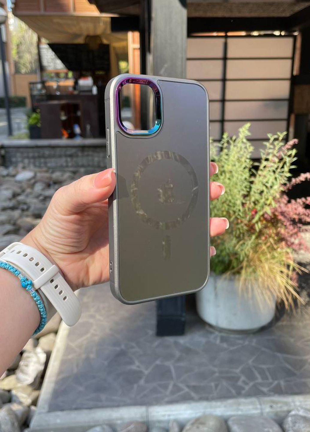 Чохол MagSafe AG Frame iPhone 11 Graphite Black No Brand (266623535)